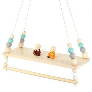 Shelf Wooden Beads Wall Hanging Nordic Style